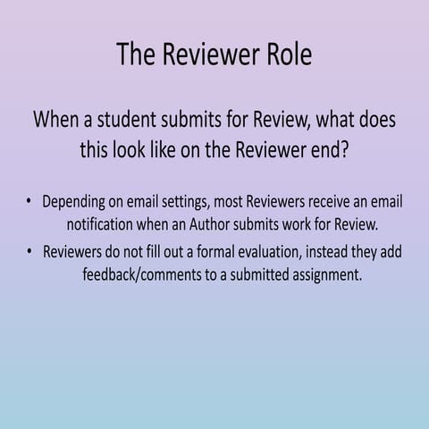 The reviewerrole
