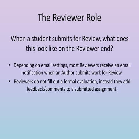 Reviewer role