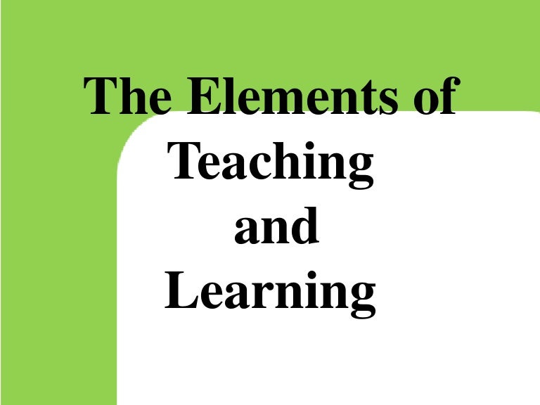 The elements of teaching
