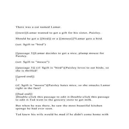 There was a cat named Lamar.[[next]]Lamar wanted to get .docx