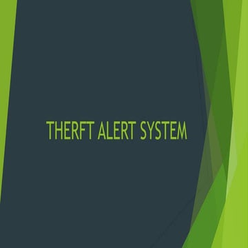 Therft alert system