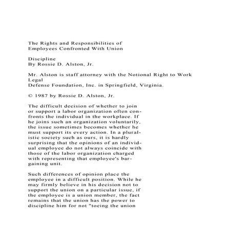 Right To Work Laws Explained | PPTX