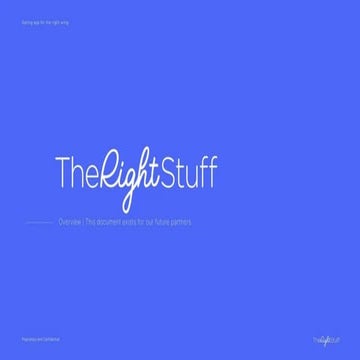 The Right Stuff | PPT