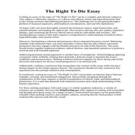 The Right To Die Essay.pdf