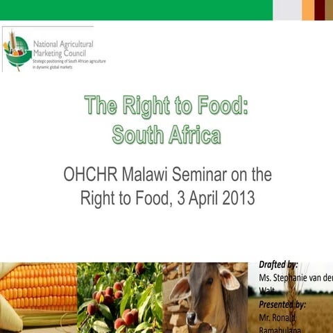 The Right to Food: Perspective from South Africa