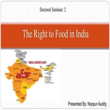 The right to food in india | PPTX