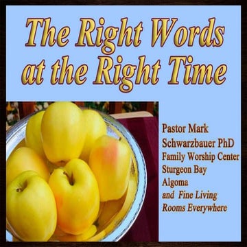 The r ight words at the right time | PPTX
