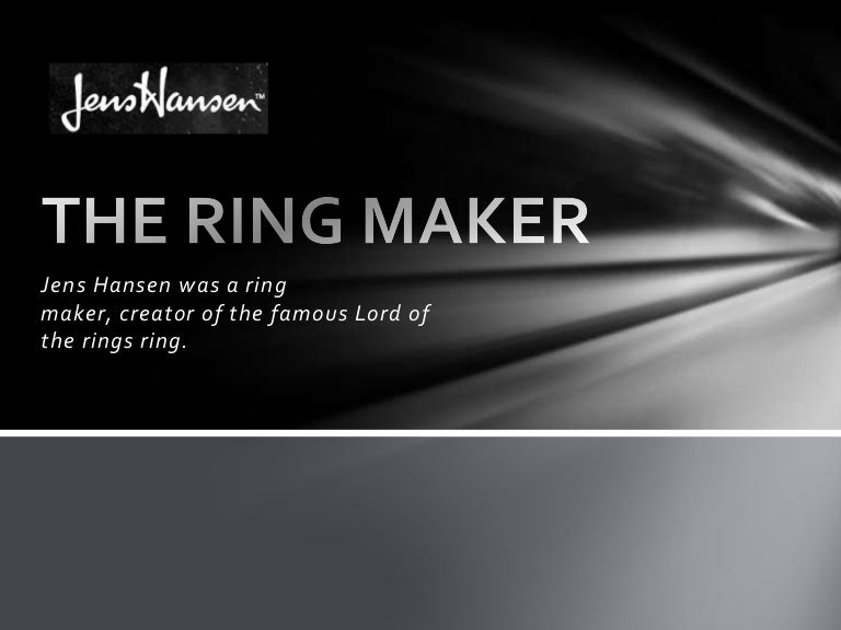 The Lord Of The Rings Ring Maker The Ring Maker - Creator of Original Lord of the Rings Ring