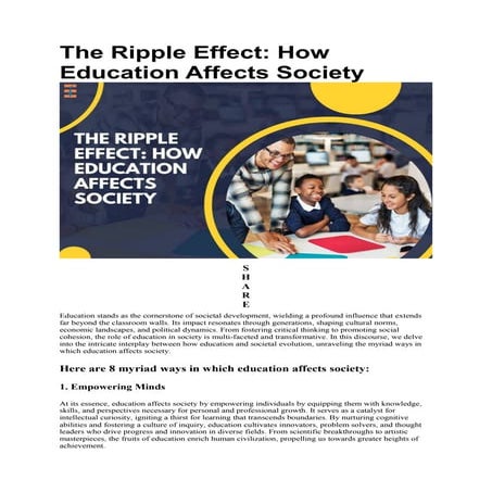 The Ripple Effect: How Education Affects Society