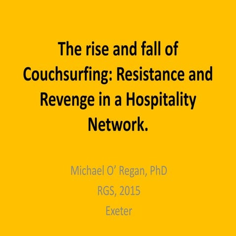 The rise and fall of couchsurfing