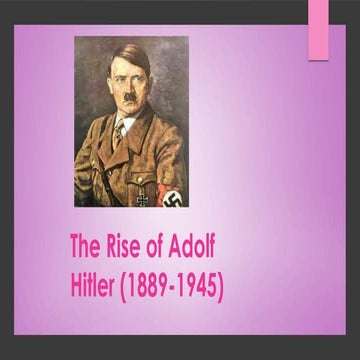 The rise of hitler | PPTX