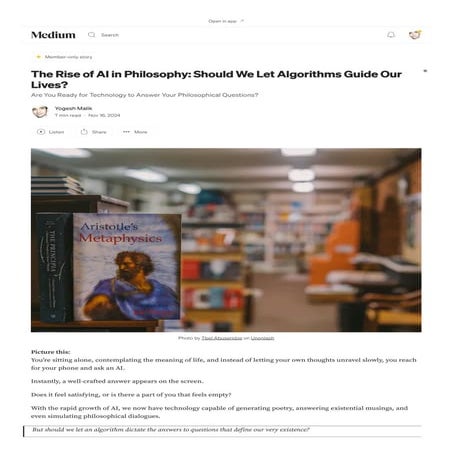 The Rise of AI in Philosophy_ Should We Let Algorithms Guide Our Lives_ _ by ...