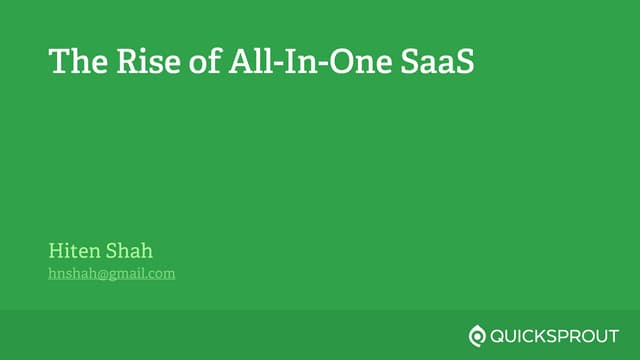 The Rise of All-In-One SaaS