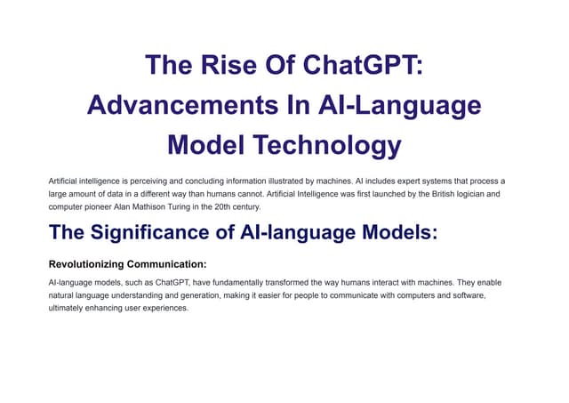 The Rise Of ChatGPT_ Advancements In AI-Language Model Technology.pdf