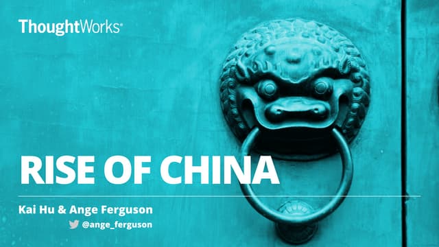 The Rise Of China