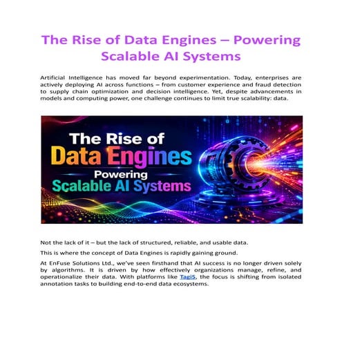 The Rise of Data Engines – Powering Scalable AI Systems | PDF