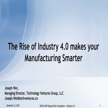 The rise of industry 4.0 makes your manufacturing smarter