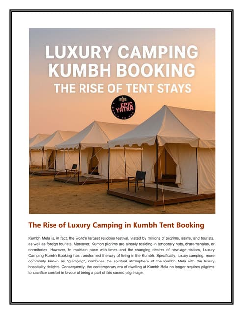 The Rise of Luxury Camping in Kumbh Tent Booking.pdf