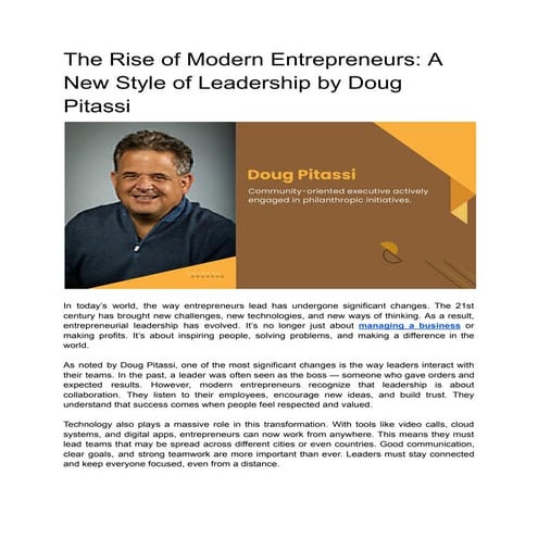 The Rise of Modern Entrepreneurs_ A New Style of Leadership by Doug Pitassi.pdf