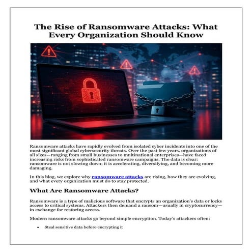 The Rise of Ransomware Attacks: Essential Insights for Organizational ...