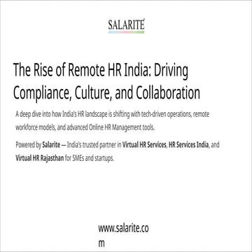 The Rise of Remote HR India Driving Compliance, Culture, and ...