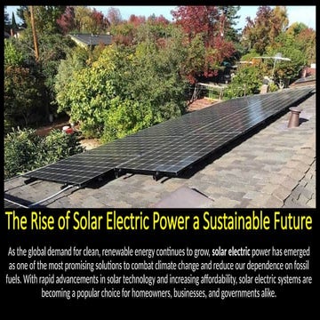 The Rise of Solar Electric Power a Sustainable Future.pptx