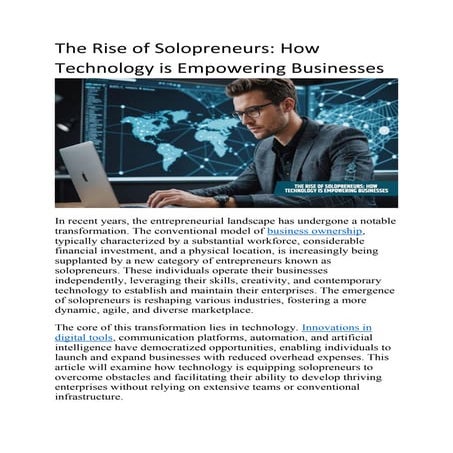 The Rise of Solopreneurs: How Technology is Empowering Businesses