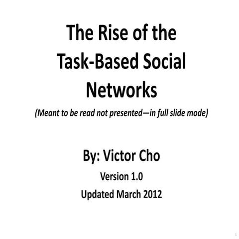 The Rise of Task-Based Social Networks