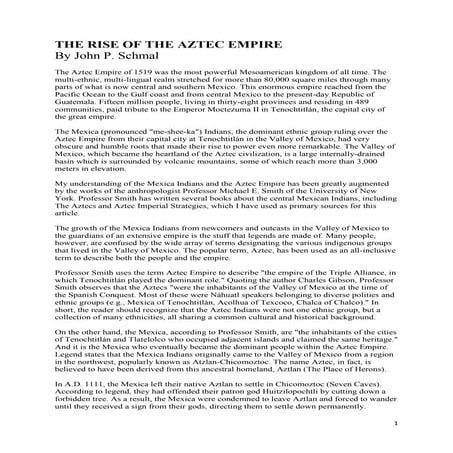 The rise of the aztec empire