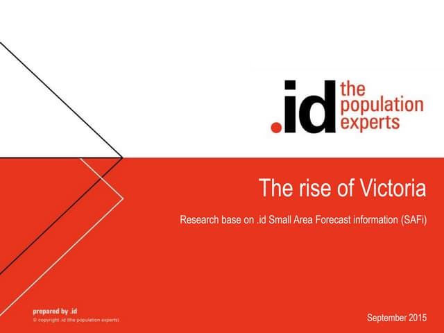 The rise of Victoria. Population Booms in Victoria