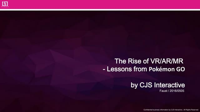 The rise of VR AR - Lessons from th...