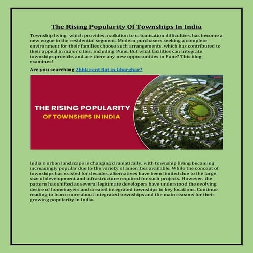 The rising popularity of townships in India.pdf