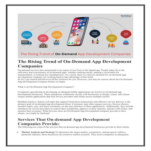 6 steps to on-demand app development | PDF
