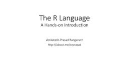 Learning R and Teaching R | PPT