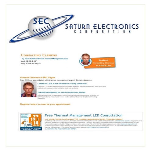 LED Thermal Management: Free Consultation with Clemens Lasance at IPC APEX Ex...