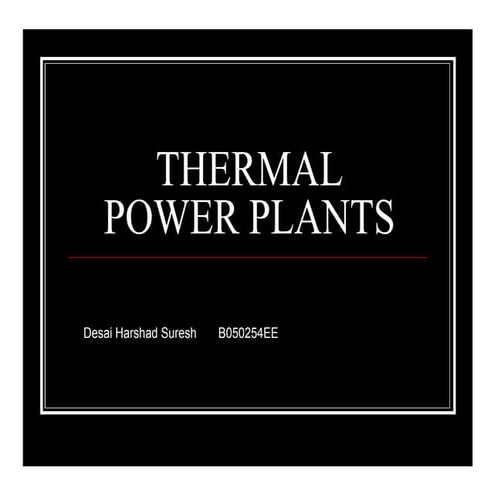 Thermal Power Plants