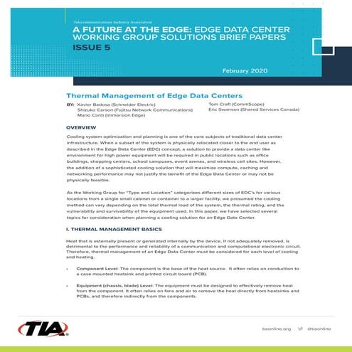 Thermal Management of Edge Data Centers 