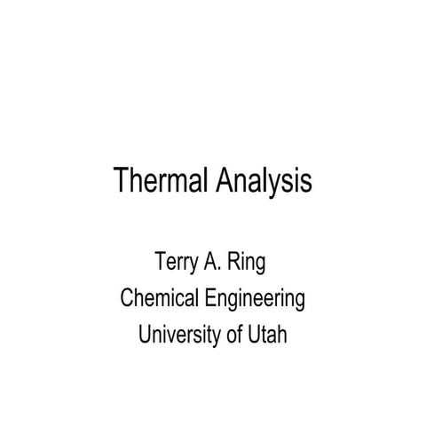 Thermal analysis