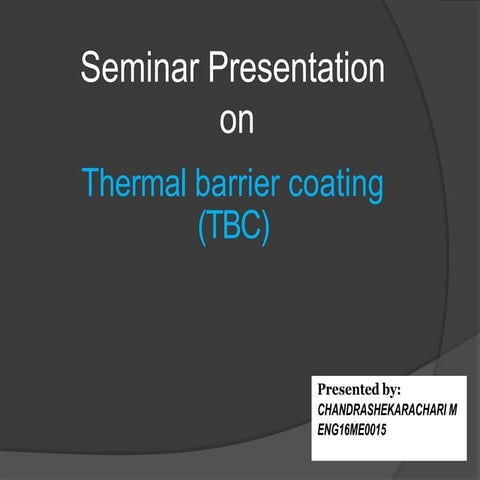 Thermal barrier coating