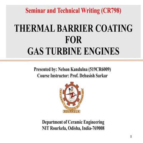 Thermal Barrier Coating For Gas Turbine Engines