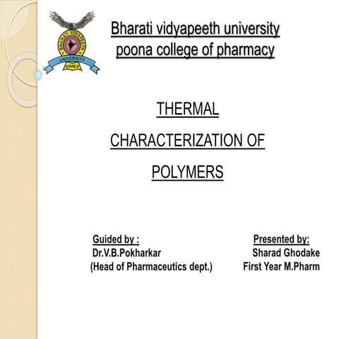 Thermal charactrization of polymer