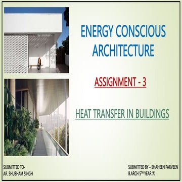 THERMAL COMFORT IN ARCHITECTURE EDUCATION