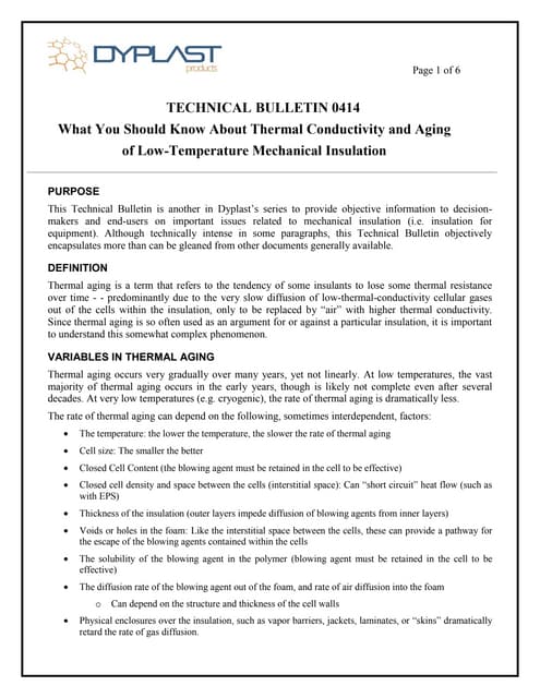 Customer Bulletin 05-15 A Comparison of ISO-C1 and HT-300 Polyisocyanurate In...