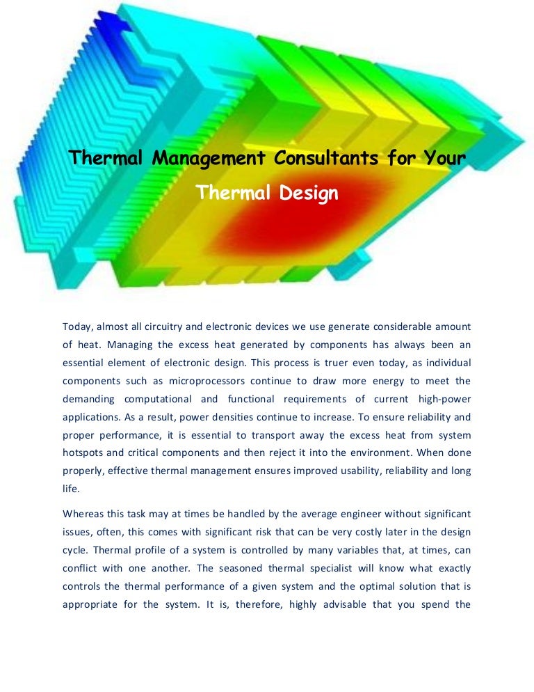 Thermal design thermalds