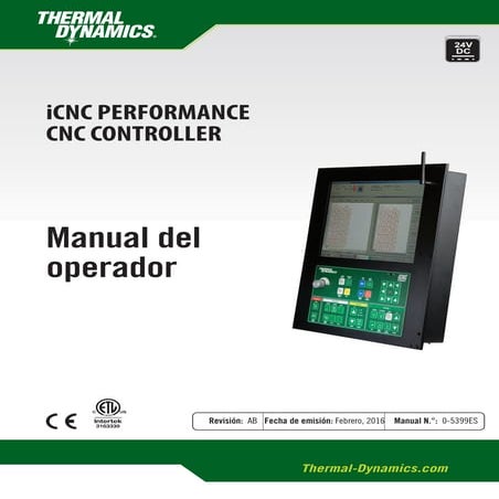 Thermal dynamics icnc performance cnc controller 0 5399es ab | PDF