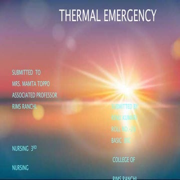 Thermal emergency med surg ppt