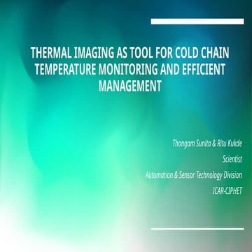 Thermal Imaging as tool for cold chain temperature monitoring and ...