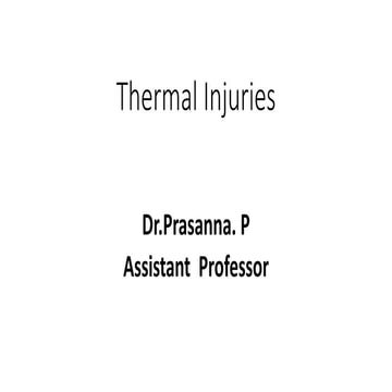 Thermal injuries 1