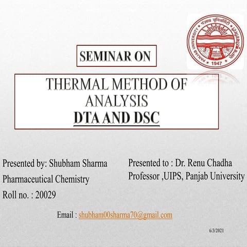 Thermal method of analysis.