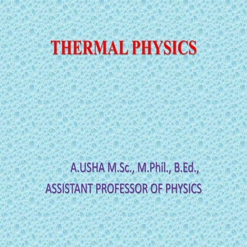 Thermal physics